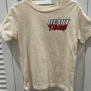 Heart Throb Kids Cream T-Shirt size 4t